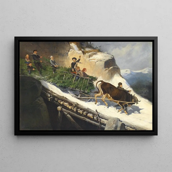 Sled farmer from the Salzburg region - Anton Strassgschwandtner — framed artwork on a wall