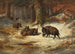 Wild boars in a winter forest - Anton Weinberger — artwork view
