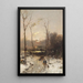 Hunter in the Winter Forest - Anton Windmaier — framed artwork on a wall