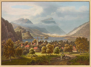 View of Sewen and Lake Lowerz - Anton Winterlin — artwork view
