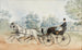 a noble gentleman in a court carriage near Weilburg and the ruins of Rauheneck in Baden - Anton Zampis — artwork view