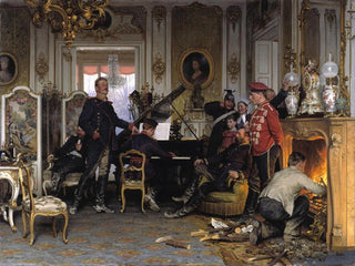 In the troop quarters near Paris - Anton von Werner — artwork view