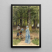 L'épouse de l'artiste et ses filles dans un parc à Heringsdorf - Anton von Werner — framed artwork on a wall