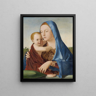 Virgin and Child - Antonello da Messina — framed artwork on a wall