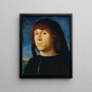 Portrait of a Man - Antonello da Messina — framed artwork on a wall
