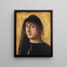 Portrait of a Young Gentleman - Antonello da Messina — framed artwork on a wall