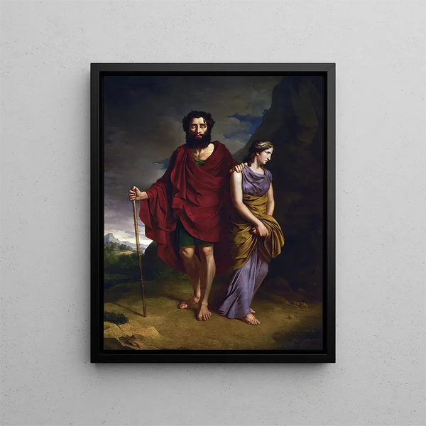 Œdipe et Antigone - Antoni Brodowski — framed artwork on a wall