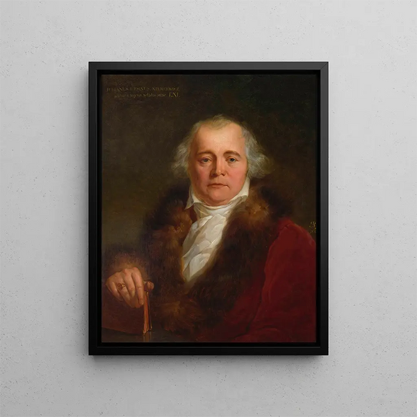 Portrait Painting of Julian Ursyn Niemcewicz - Antoni Brodowski — framed artwork on a wall