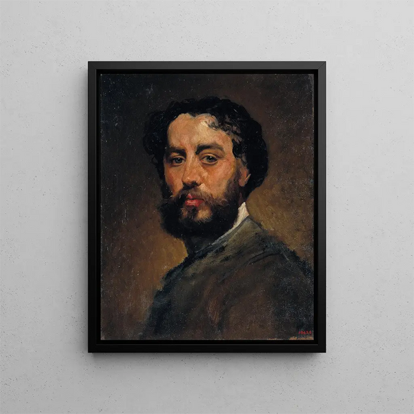 Self-portrait Painting - Antoni Caba — framed artwork on a wall
