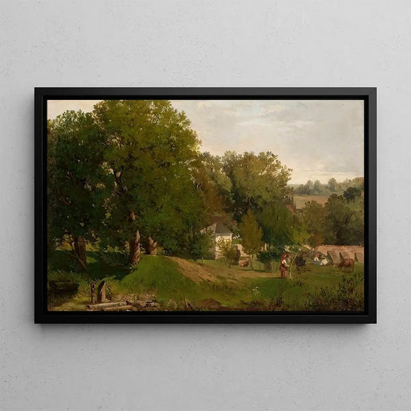 View of Kalwaria Zebrzydowska - Antoni Gramatyka — framed artwork on a wall