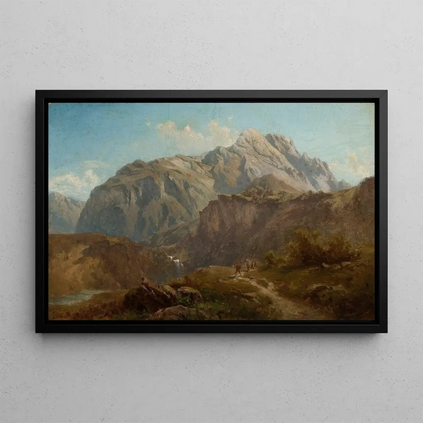 Mountain Landscape Painting - Antoni Kozakiewicz — framed artwork on a wall