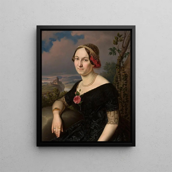 Portrait of a Lady - Antoni Murzynowski — framed artwork on a wall