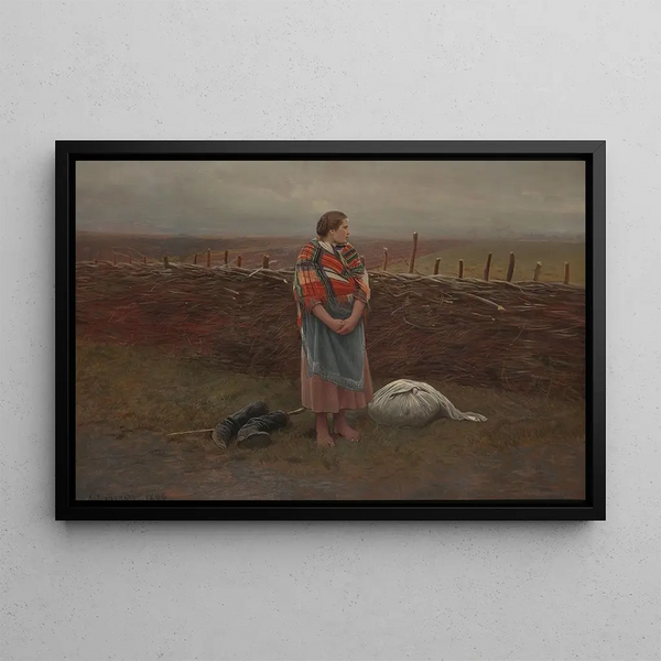 Homeless Woman - Antoni Piotrowski — framed artwork on a wall