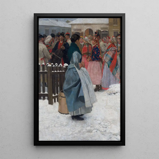 Reproduction of the painting The wedding approaches - Antoni Piotrowski