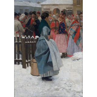 Reproduction of the painting The wedding approaches - Antoni Piotrowski