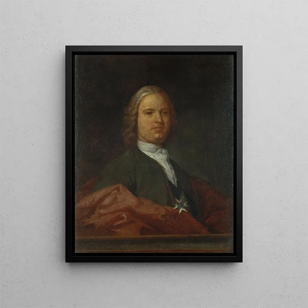 Portrait of a Knight of the Order of Saint John - Antoni Viladomat — framed artwork on a wall