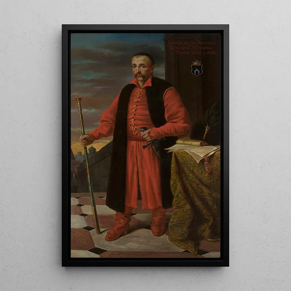 Portrait Painting of Stanisław Krasiński 1558-1617 Voivode of Płock - Antoni Ziemicki — framed artwork on a wall