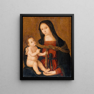 Virgin and Child - Antoniazzo Romano — framed artwork on a wall