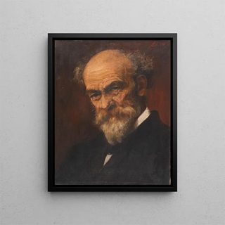 Portrait of the painter Jakob Grünenwald 1821-1896 - Antonie Boubong — framed artwork on a wall