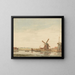 Windmills on a Canal - Antonie Erkelens — framed artwork on a wall