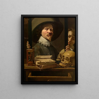 Portrait vanité du peintre - Antonie van Steenwinckel — framed artwork on a wall