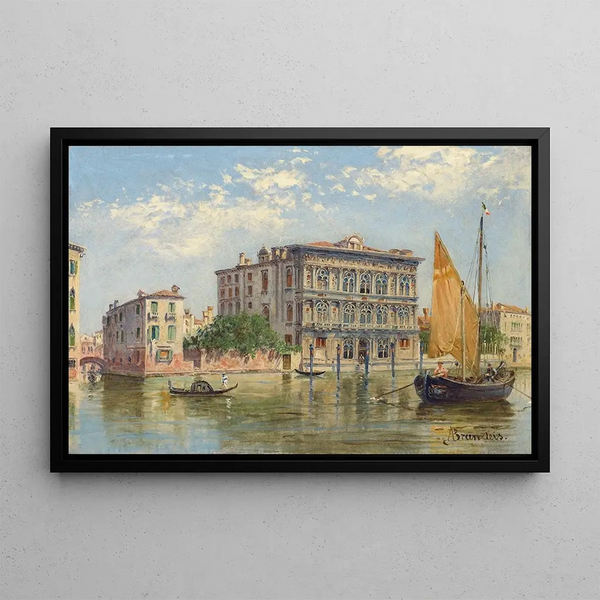 Ca' Vendramin Calergi from the Grand Canal Venice - Antonietta Brandeis — framed artwork on a wall