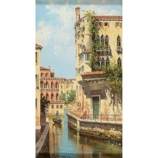 Antonietta Brandeis - Canal In Venice With View Of The Back Of The Palazzo Rocca.webp