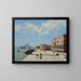 Figures au Molo avec la Libreria, la Punta della Dogana et Santa Maria della Salute au-delà - Antonietta Brandeis — framed artwork on a wall