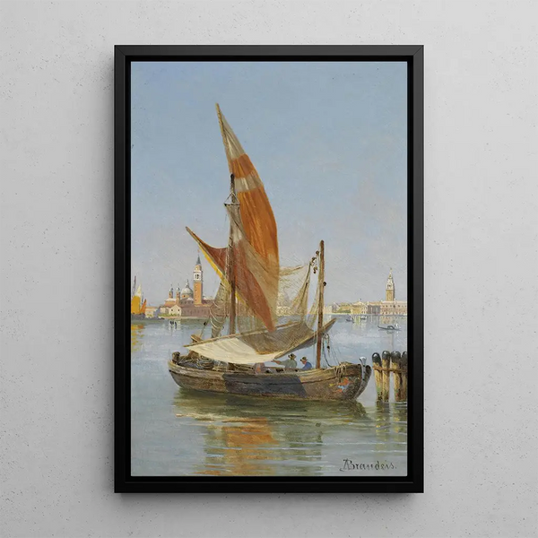 Reproduction of the painting Bateaux de pêche dans la lagune, Venise - Antonietta Brandeis