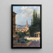 Florence, view of the Palazzo Vecchio from the Boboli Gardens - Antonietta Brandeis — framed artwork on a wall