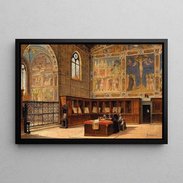 Sacristy of Santa Croce Florence - Antonietta Brandeis — framed artwork on a wall