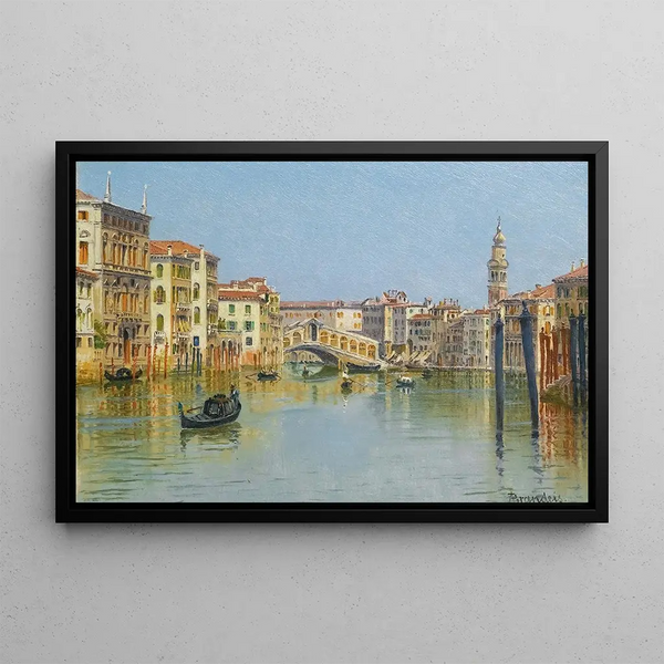 The Rialto Bridge Venice - Antonietta Brandeis — framed artwork on a wall