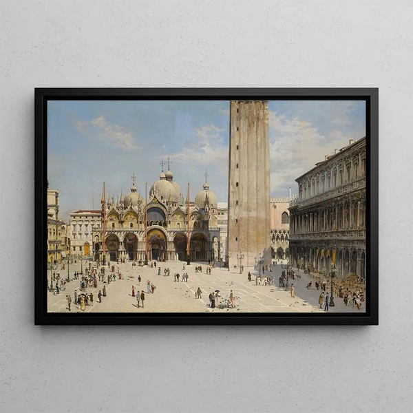 Venice, view of Piazza San Marco - Antonietta Brandeis — framed artwork on a wall
