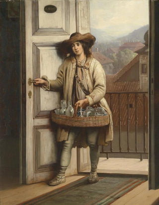 Slovak Glass Seller Painting - Antonin Hölperl — artwork view
