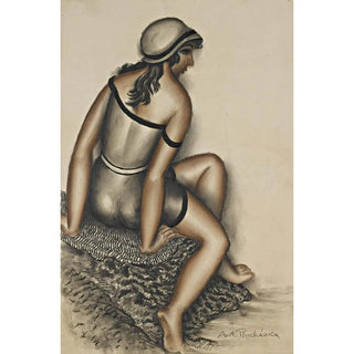 Young girl bathing - Antonín Procházka — artwork view