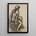 Young girl bathing - Antonín Procházka — framed artwork on a wall