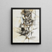 Cubist Head Painting - Antonín Procházka — framed artwork on a wall