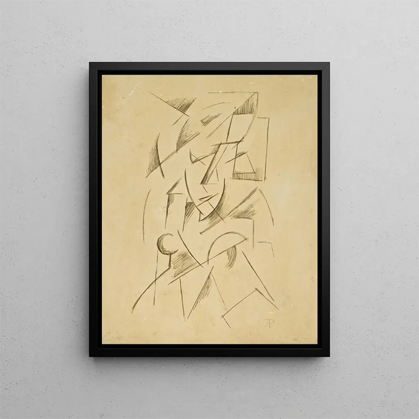 Half-Naked Girl - Antonín Procházka — framed artwork on a wall