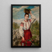 Young girl returning from the forest - Antonina Majewska — framed artwork on a wall
