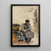 Vegetable Peeling Painting - Antonino Leto — framed artwork on a wall