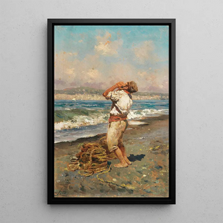 The Fisherman - Antonino Leto — framed artwork on a wall