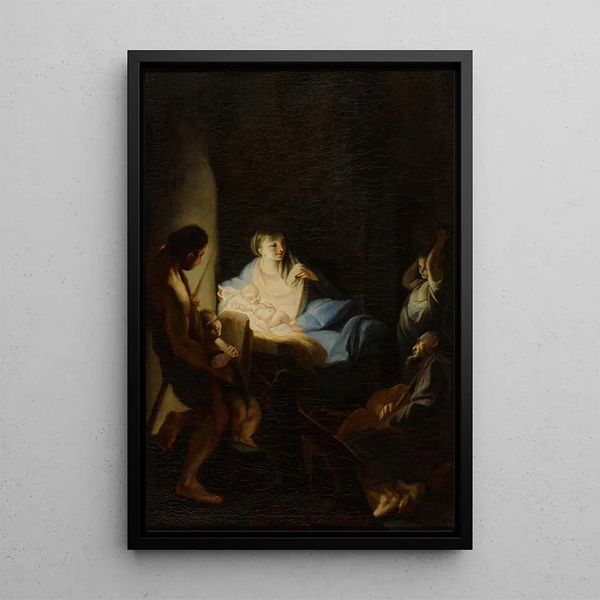 Reproduction of the painting of the Adoration of the Shepherds - Antonio Balestra