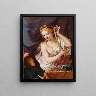 Toilette de Belinda - Antonio Bellucci — framed artwork on a wall