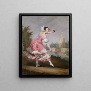 a bolero dancer - Antonio Cabral Bejarano — framed artwork on a wall