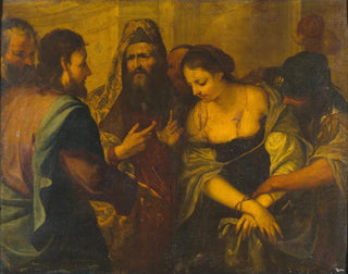 The Christ and the Woman Caught in Adultery - Antonio Carneo — artwork view