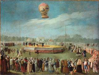 Ascension of a balloon in the presence of King Charles IV and his court - Antonio Carnicero — artwork view