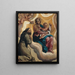 The Virgin and Child with Saint Francis - Antonio Carracci — framed artwork on a wall