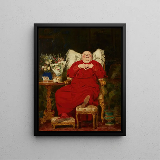 A Joyful Birthday - Antonio Casanova y Estorach — framed artwork on a wall