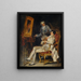 The Fan - Antonio Casanova y Estorach — framed artwork on a wall
