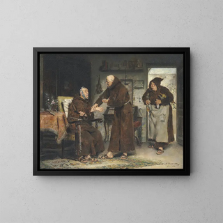 The Sick Monk - Antonio Casanova y Estorach — framed artwork on a wall